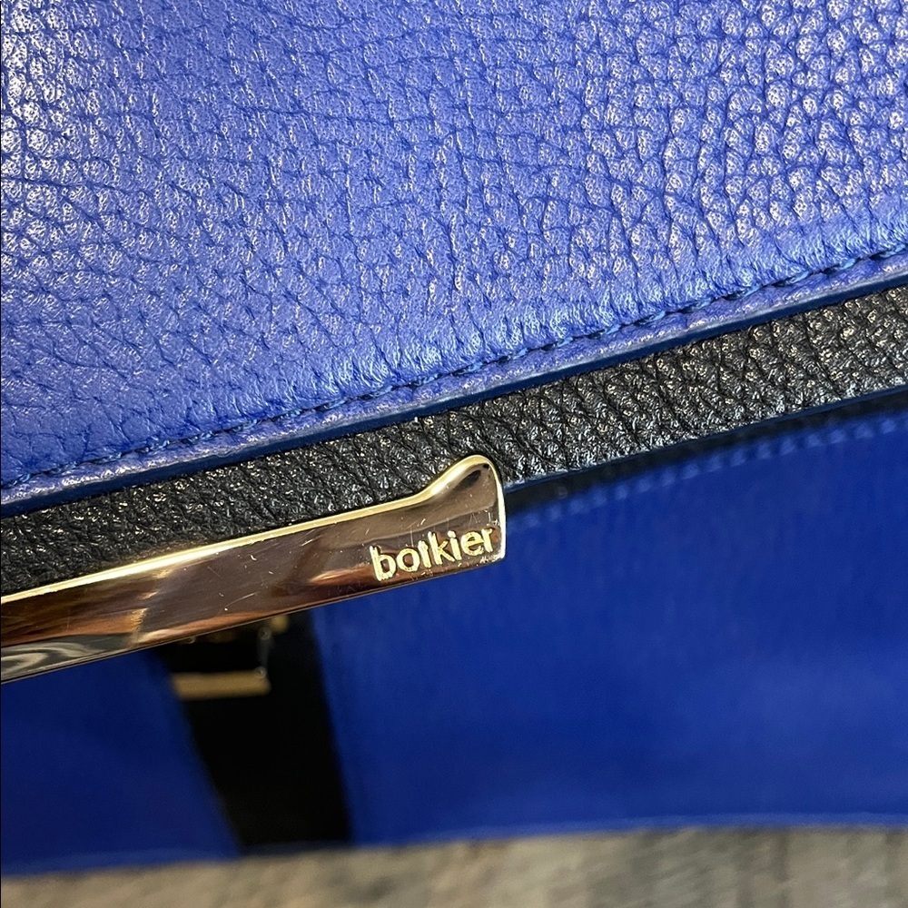Botkier Valentina Crossbody Handbag/Blue & Black, Leather - Picture 2 of 14